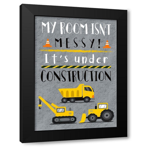 Under Construction Black Modern Wood Framed Art Print with Double Matting by Tyndall, Elizabeth