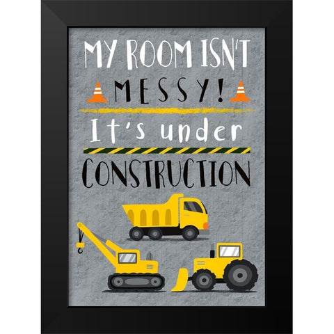 Under Construction Black Modern Wood Framed Art Print by Tyndall, Elizabeth