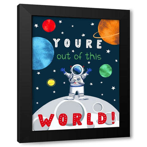 Out of This World Black Modern Wood Framed Art Print with Double Matting by Tyndall, Elizabeth