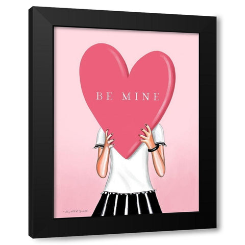 Be Mine Black Modern Wood Framed Art Print with Double Matting by Tyndall, Elizabeth