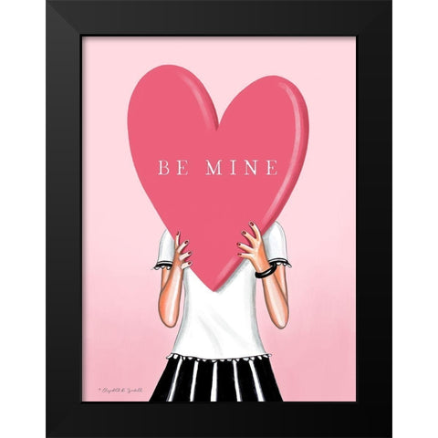 Be Mine Black Modern Wood Framed Art Print by Tyndall, Elizabeth