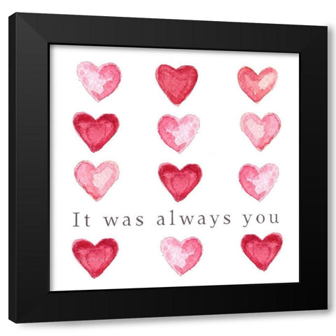 Always You Black Modern Wood Framed Art Print with Double Matting by Tyndall, Elizabeth