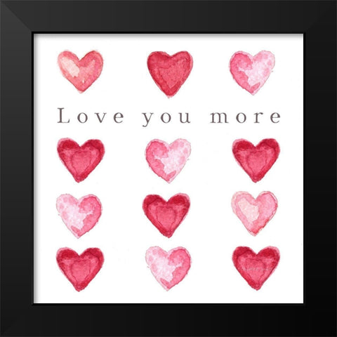 Love You More Black Modern Wood Framed Art Print by Tyndall, Elizabeth