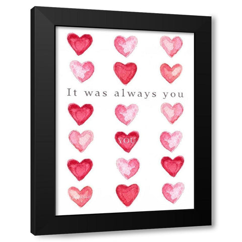 Always You Black Modern Wood Framed Art Print with Double Matting by Tyndall, Elizabeth