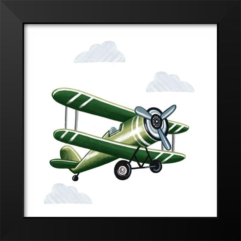 Green Plane Black Modern Wood Framed Art Print by Tyndall, Elizabeth