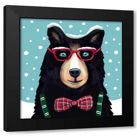 Jer Bear Black Modern Wood Framed Art Print by Tyndall, Elizabeth