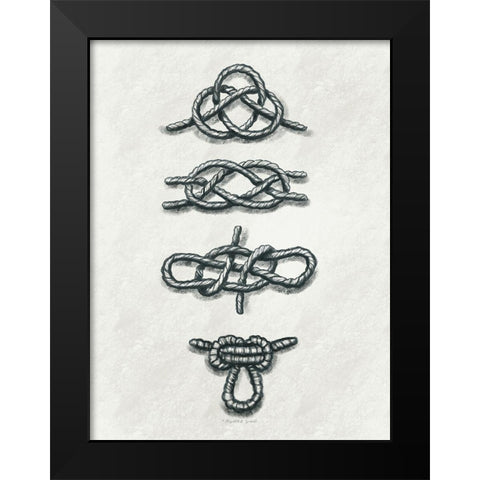 Knot So Fast Black Modern Wood Framed Art Print by Tyndall, Elizabeth