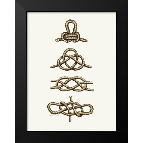 Knot So Fast II Black Modern Wood Framed Art Print by Tyndall, Elizabeth