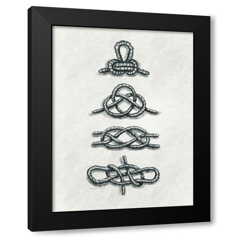 Knot So Fast II Black Modern Wood Framed Art Print with Double Matting by Tyndall, Elizabeth