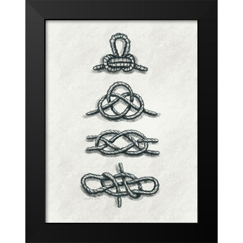 Knot So Fast II Black Modern Wood Framed Art Print by Tyndall, Elizabeth