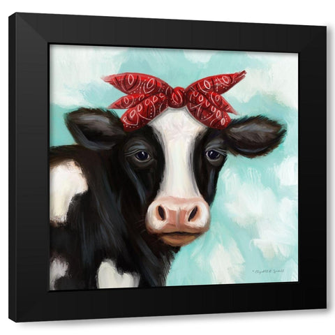 Cow Girl Black Modern Wood Framed Art Print with Double Matting by Tyndall, Elizabeth