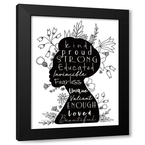 Your Life Matters Black Modern Wood Framed Art Print by Tyndall, Elizabeth