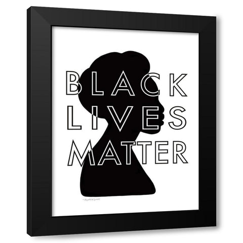 Black Lives Matter Black Modern Wood Framed Art Print with Double Matting by Tyndall, Elizabeth