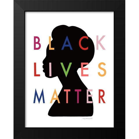 Black Lives Matter II Black Modern Wood Framed Art Print by Tyndall, Elizabeth