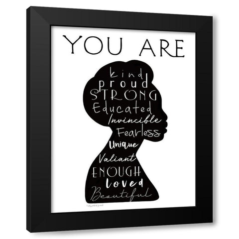 You Are Black Modern Wood Framed Art Print with Double Matting by Tyndall, Elizabeth