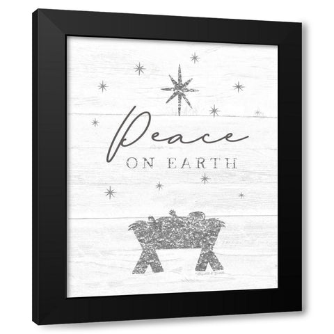 Peace on Earth Black Modern Wood Framed Art Print with Double Matting by Tyndall, Elizabeth