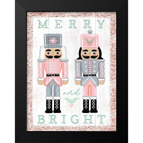 Merry and Bright Black Modern Wood Framed Art Print by Tyndall, Elizabeth