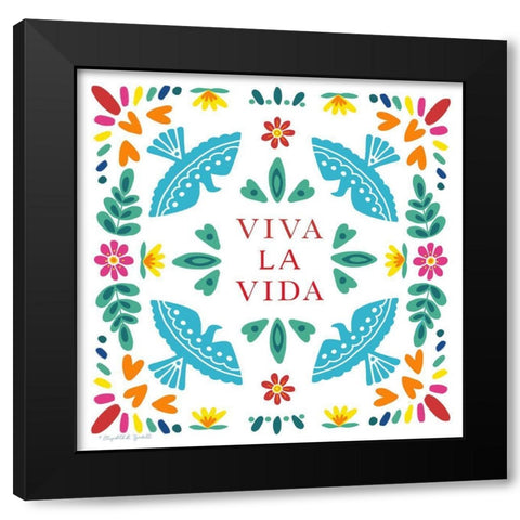 Viva La Vida Black Modern Wood Framed Art Print with Double Matting by Tyndall, Elizabeth