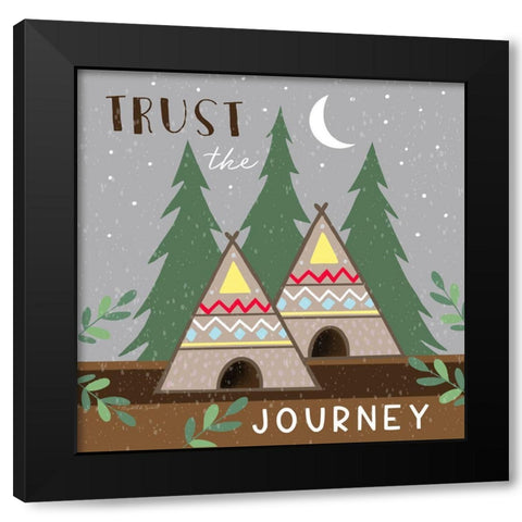 Trust the Journey Black Modern Wood Framed Art Print with Double Matting by Tyndall, Elizabeth