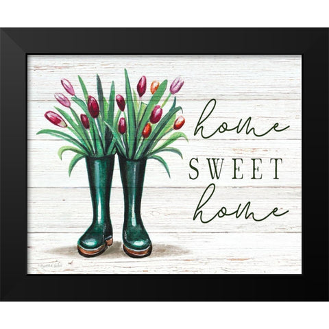 Home Sweet Home Black Modern Wood Framed Art Print by Tyndall, Elizabeth