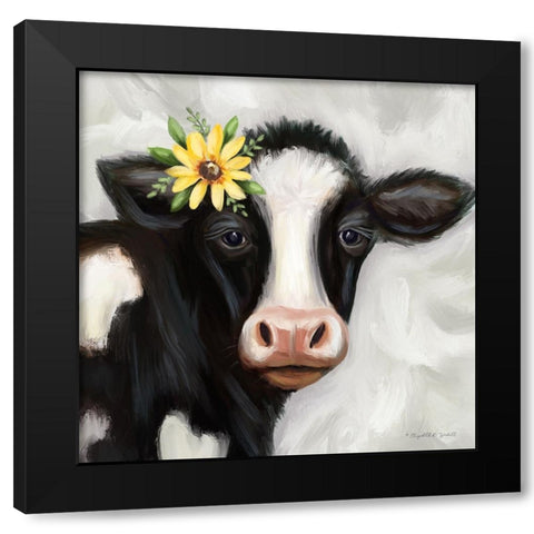 Daisy Black Modern Wood Framed Art Print by Tyndall, Elizabeth