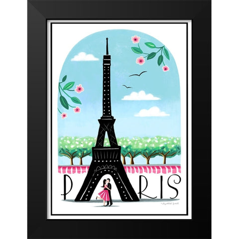 Paris Black Modern Wood Framed Art Print by Tyndall, Elizabeth