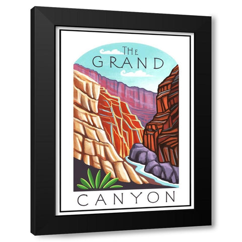 The Grand Canyon Black Modern Wood Framed Art Print with Double Matting by Tyndall, Elizabeth