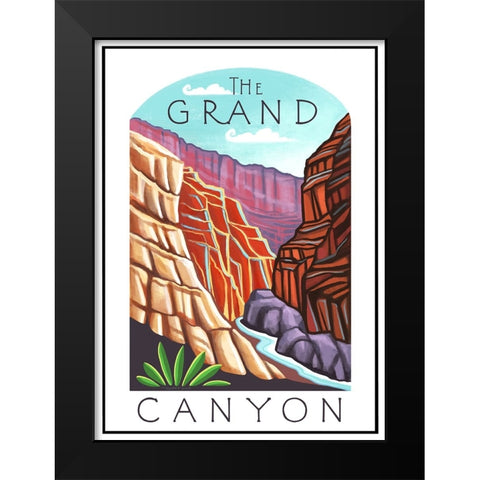 The Grand Canyon Black Modern Wood Framed Art Print by Tyndall, Elizabeth