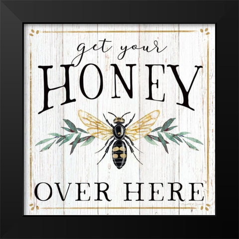Get Your Honey Black Modern Wood Framed Art Print by Tyndall, Elizabeth