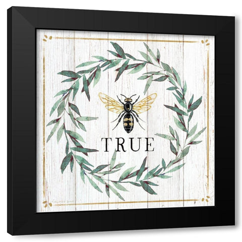 Be True Black Modern Wood Framed Art Print with Double Matting by Tyndall, Elizabeth