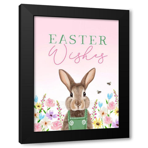 Easter Wishes Black Modern Wood Framed Art Print by Tyndall, Elizabeth