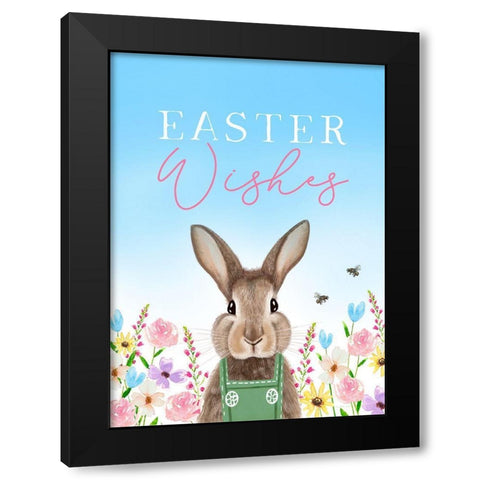 Easter Wishes II Black Modern Wood Framed Art Print with Double Matting by Tyndall, Elizabeth