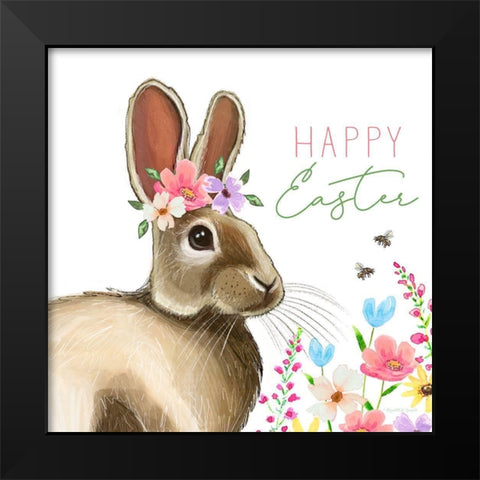 Happy Easter Black Modern Wood Framed Art Print by Tyndall, Elizabeth