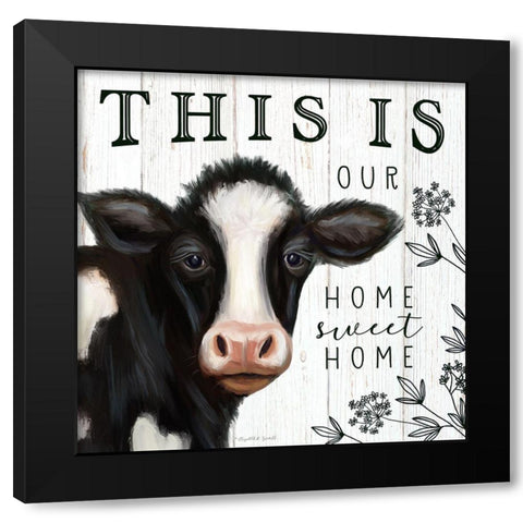 Our Home Black Modern Wood Framed Art Print with Double Matting by Tyndall, Elizabeth