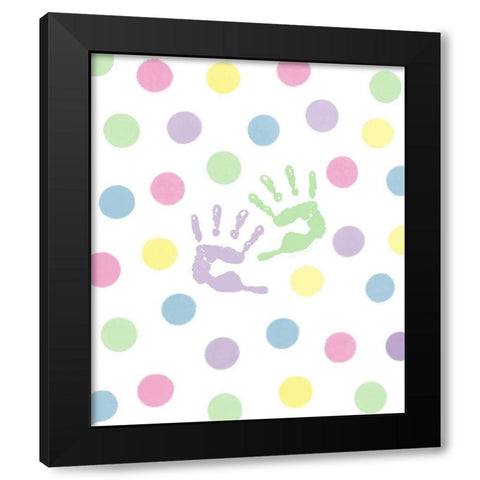 Hand Prints Black Modern Wood Framed Art Print with Double Matting by Tyndall, Elizabeth