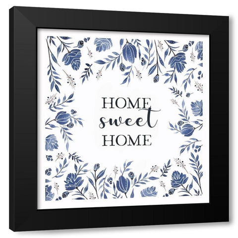 Home Sweet Home Black Modern Wood Framed Art Print with Double Matting by Tyndall, Elizabeth