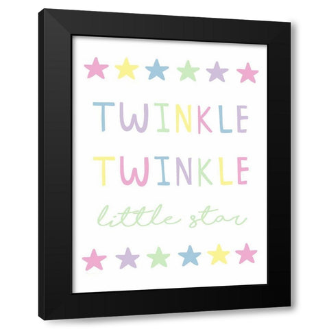 Little Star Black Modern Wood Framed Art Print with Double Matting by Tyndall, Elizabeth