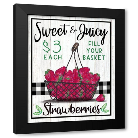 Sweet and Juicy Black Modern Wood Framed Art Print by Tyndall, Elizabeth