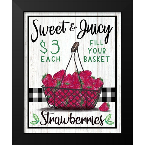 Sweet and Juicy Black Modern Wood Framed Art Print by Tyndall, Elizabeth