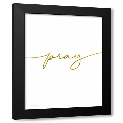 Pray Black Modern Wood Framed Art Print with Double Matting by Tyndall, Elizabeth