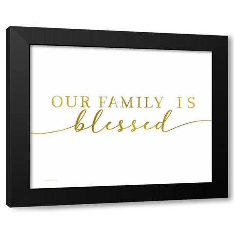 Blessed Family Black Modern Wood Framed Art Print with Double Matting by Tyndall, Elizabeth