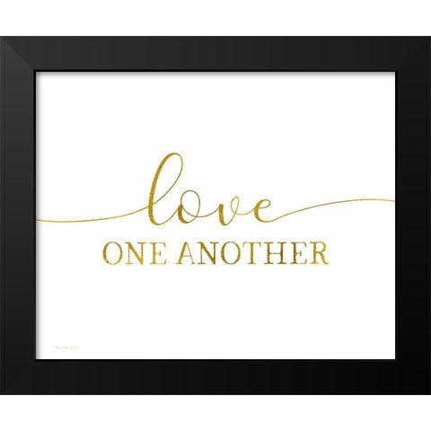 Love One Another Black Modern Wood Framed Art Print by Tyndall, Elizabeth