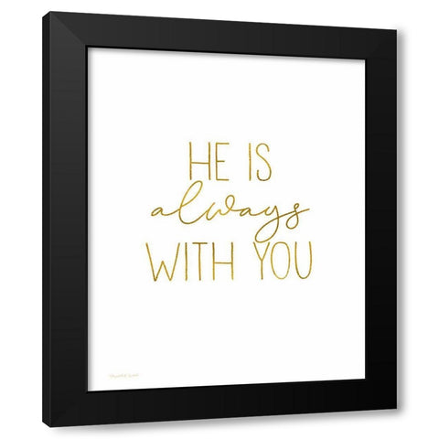 Always With You Black Modern Wood Framed Art Print with Double Matting by Tyndall, Elizabeth