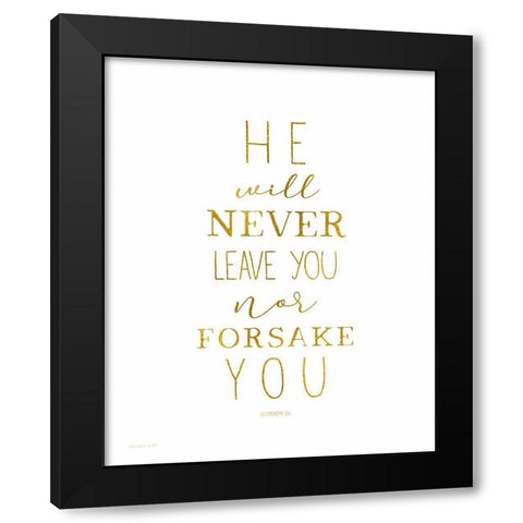 Forsake You Black Modern Wood Framed Art Print with Double Matting by Tyndall, Elizabeth