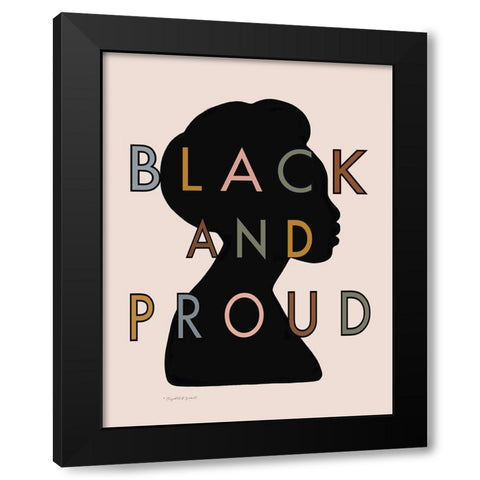 Black and Proud Black Modern Wood Framed Art Print with Double Matting by Tyndall, Elizabeth