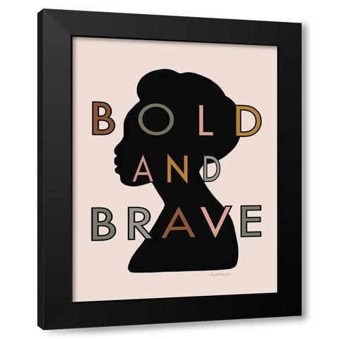 Bold and Brave Black Modern Wood Framed Art Print with Double Matting by Tyndall, Elizabeth