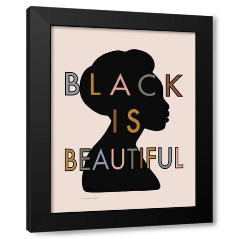 Black is Beautiful Black Modern Wood Framed Art Print with Double Matting by Tyndall, Elizabeth