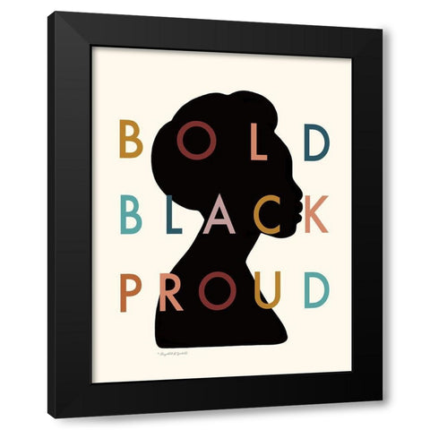 Bold Black Proud Black Modern Wood Framed Art Print with Double Matting by Tyndall, Elizabeth