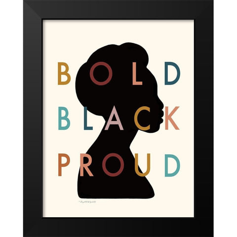 Bold Black Proud Black Modern Wood Framed Art Print by Tyndall, Elizabeth