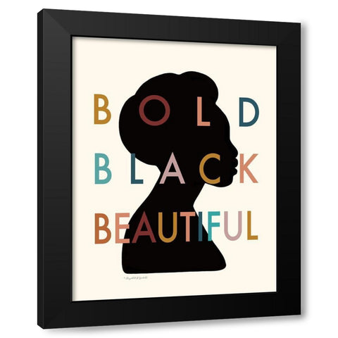 Bold Black Beautiful Black Modern Wood Framed Art Print by Tyndall, Elizabeth